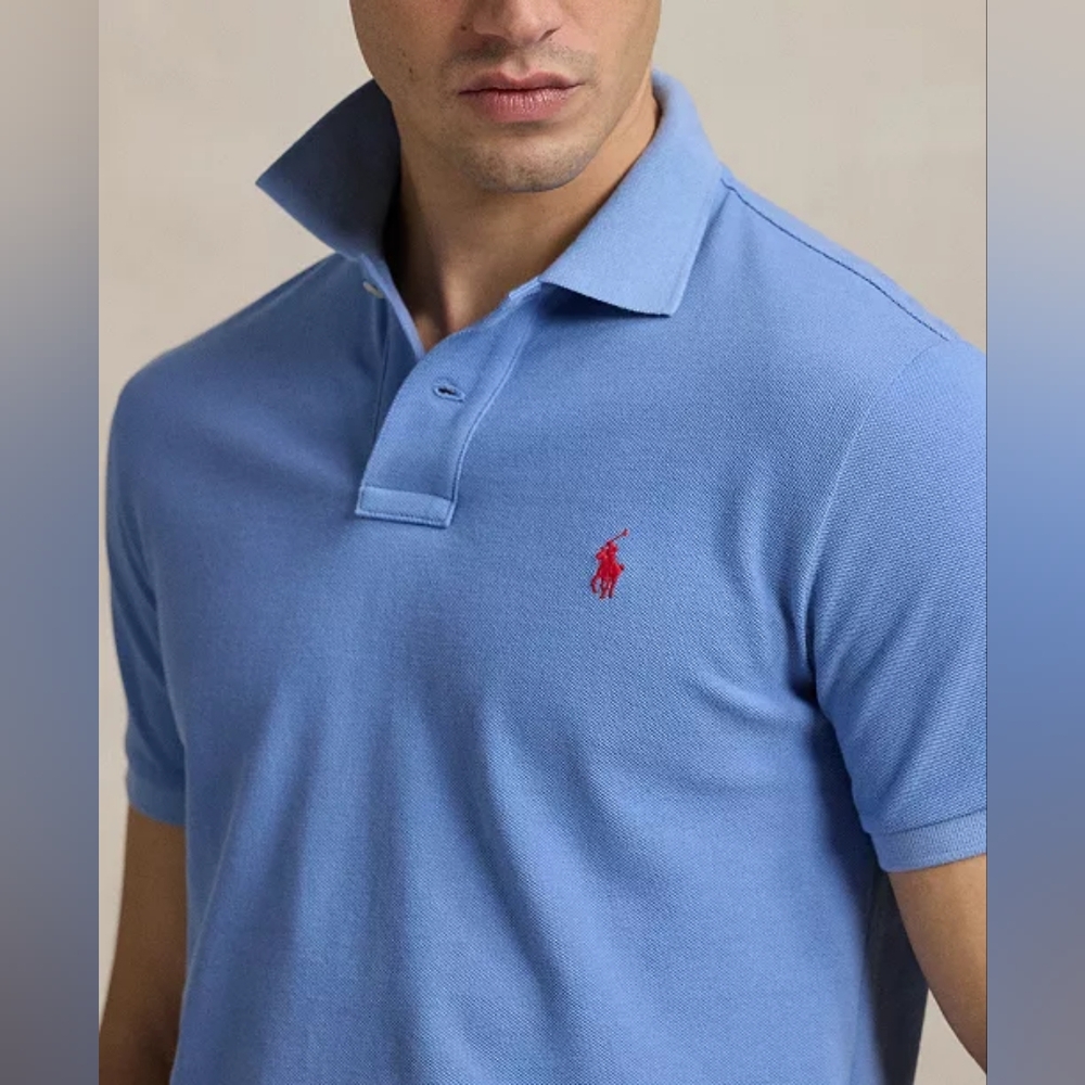 Polo Ralph Lauren Classic-Fit Cotton Polo Shirt Campus Blue Size XXL - Picture 4 of 13